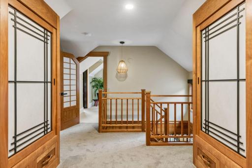 Upstairs you'll find closets and storage that add beauty and functionality to the space