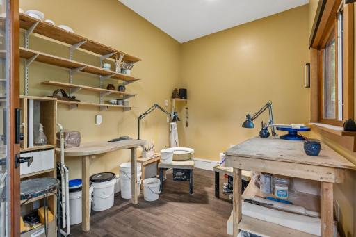 Studio space is being used for pottery - office, hobby space, etc. - the options are endless.