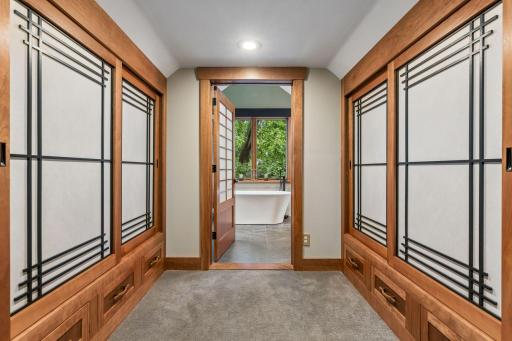 The custom woodwork is awe inspiring and so functional.