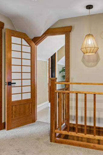 This door was customized to fit the angle of the ceiling - such beauty in the details.