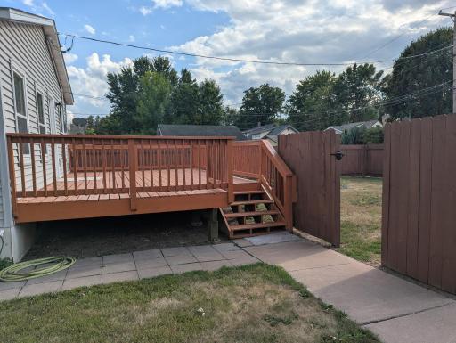 Huge deck for morning coffee or entertaining.