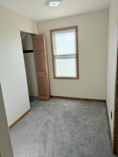 Right at the top of the stairs is a nice little area that would make a perfect for a dressing area.