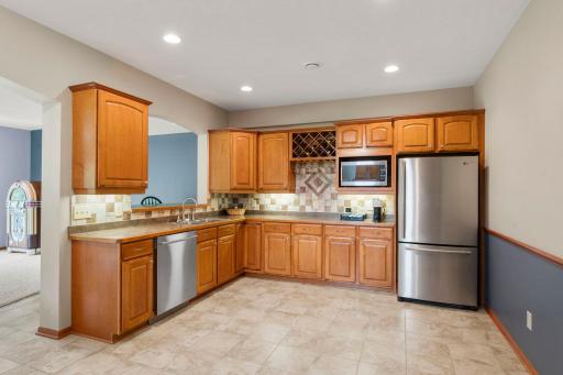 Sink, dishwasher, microwave and refrigerator