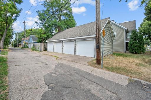 Garage is the one on the far left. There is a path that leads behind the townhomes straight to your garage!