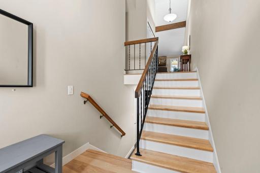 Warm and inviting front entry