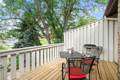 Enjoy the large deck off the porch
