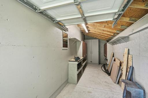 Workshop area attached to the garage with backyard access 6'8" x 23'