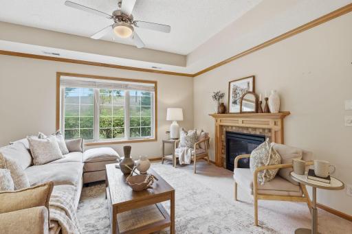 Living Room w/Double Sided Fireplace