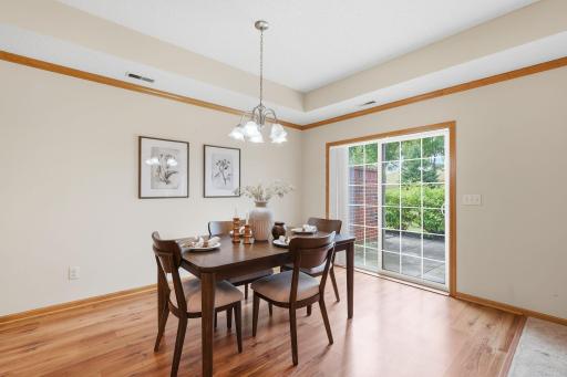Dining Area Walks Out to Patio