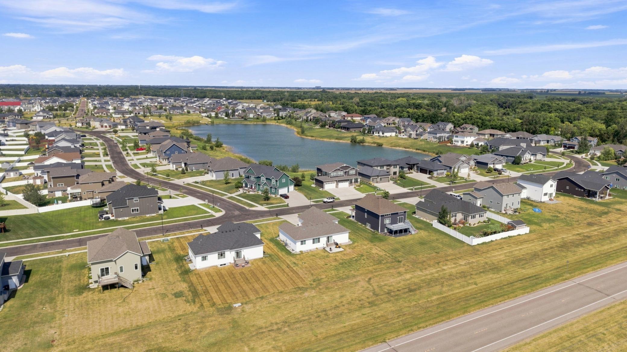 across the street from neighborhood pond and a short walk to the park