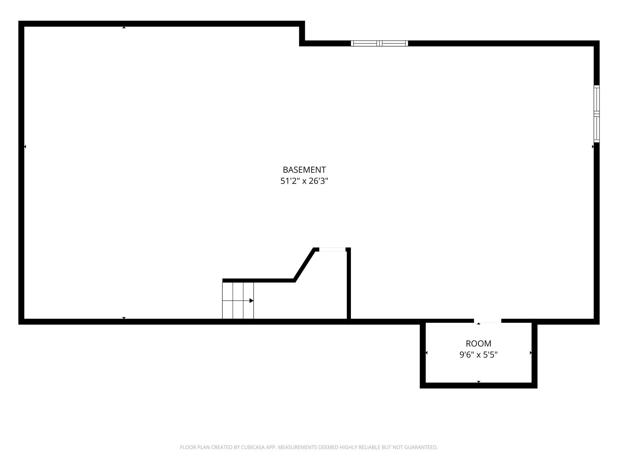 unfinished basement - 2 egress windows