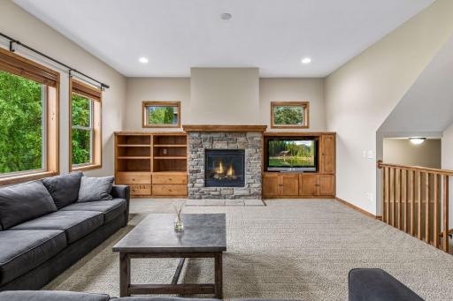 Straight on views from your couch area in your living space.