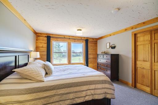 This is the primary bedroom and one of three on the main level. All have new carpet and fresh paint.