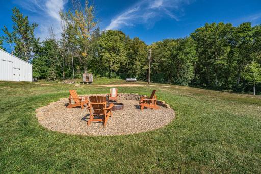 NEW Fire Pit and Patio with Paver Edging and Pea Gravel - Added in 2024