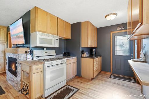 Additional cabinets were added for storage and countertop space