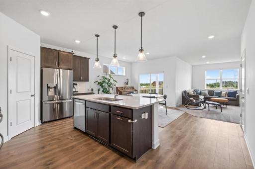 Open kitchen w/natural light and stainless-steel applainces