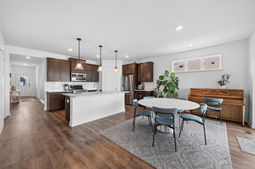 Transom windows allow for additional natural light