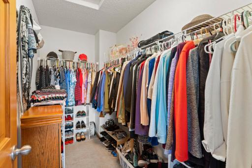 Primary walk-in closet.