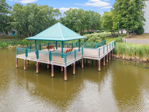 Neighborhood dock, walking paths.