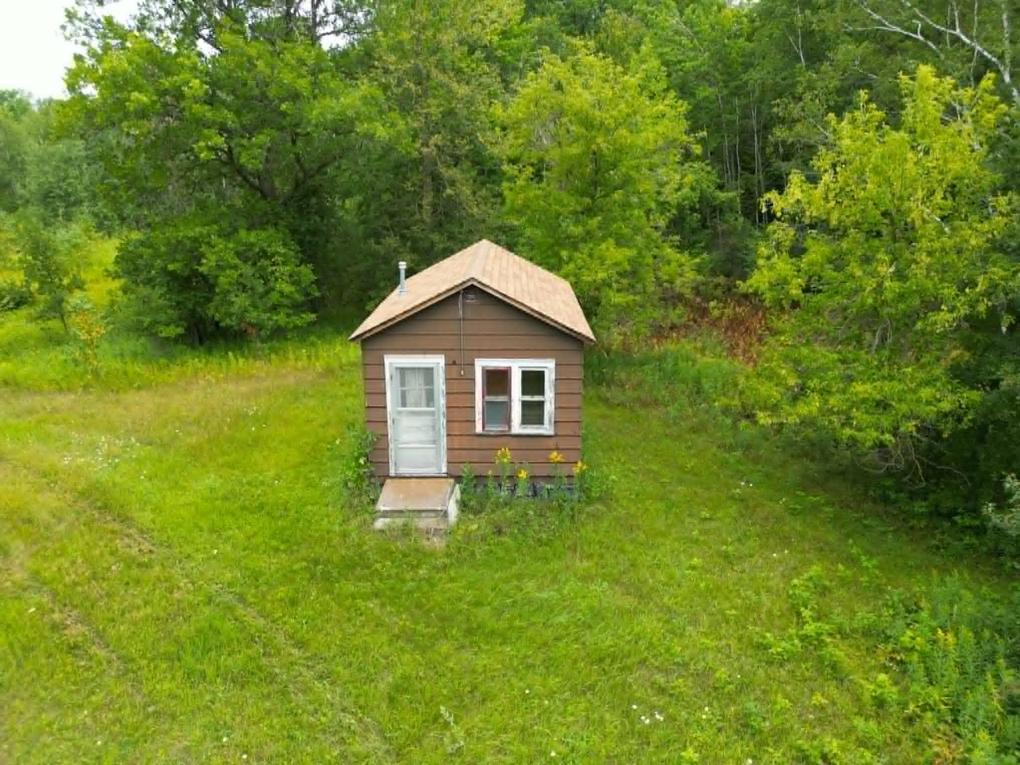 Rustic cabin in the woods