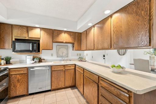 Ample cabinetry and counter space provide practical everyday function