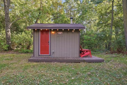 A private sauna adds another dimension to the homeâs outdoor lifestyle.