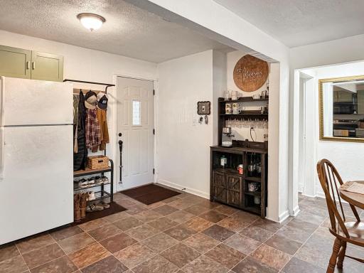 And a perfect spot for a tucked-in coffee bar