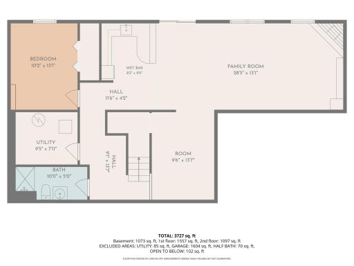 Walkout lower level floor plan