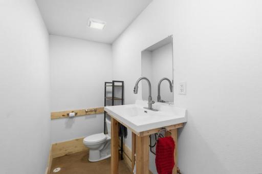 Half bath in detached garage