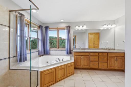 Private bath with sep tub/shower & double sinks