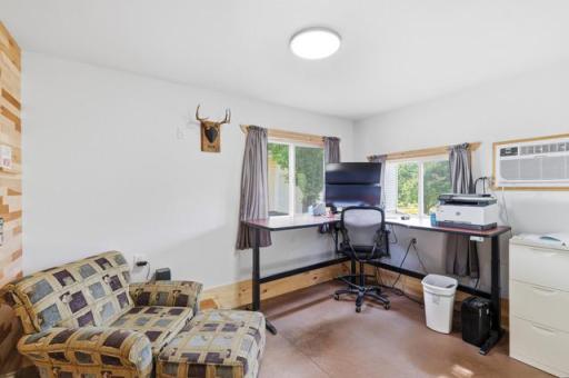 One private office area with wall AC