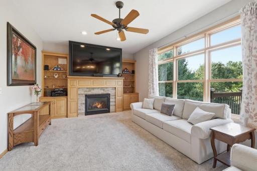 Cozy living room with fireplace (TV included!)