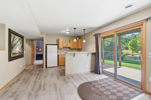 Tons of natural light, wet bar with refrigerator included!
