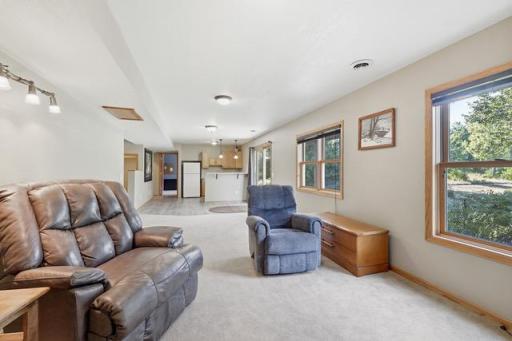 View from family room into the kitchenette area