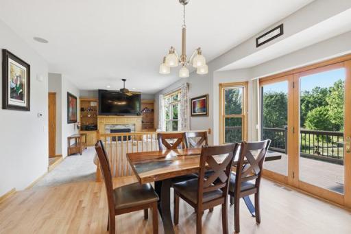 View into the dining & living rooms