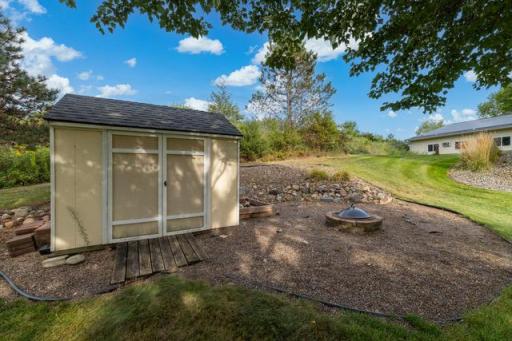 Storage shed & fire pit is included!