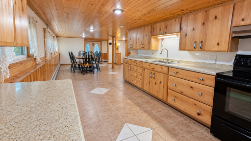 Lower level kitchen dining space