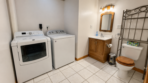 Primary room bathroom/laundry