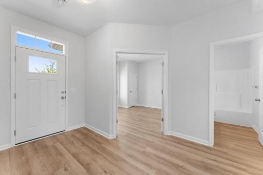 Open foyer has plenty of room to welcome guests.