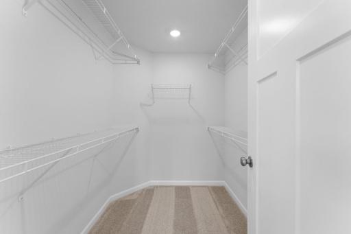 The large owner's walk-in closet is sure to keep you organized.