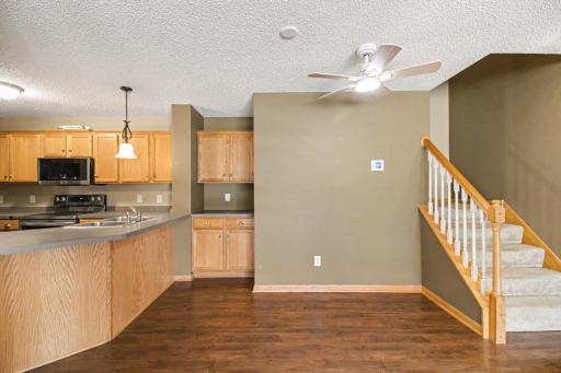 Eat in area with built bar/coffee area.