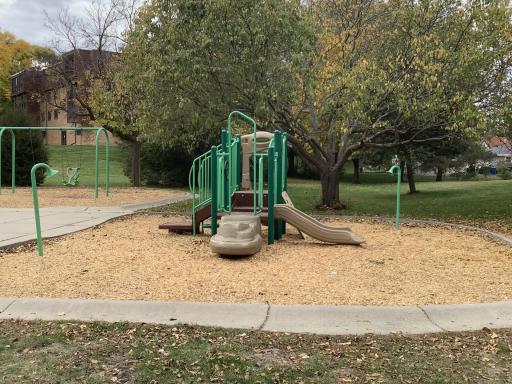 New play equipment with a soft landing area!