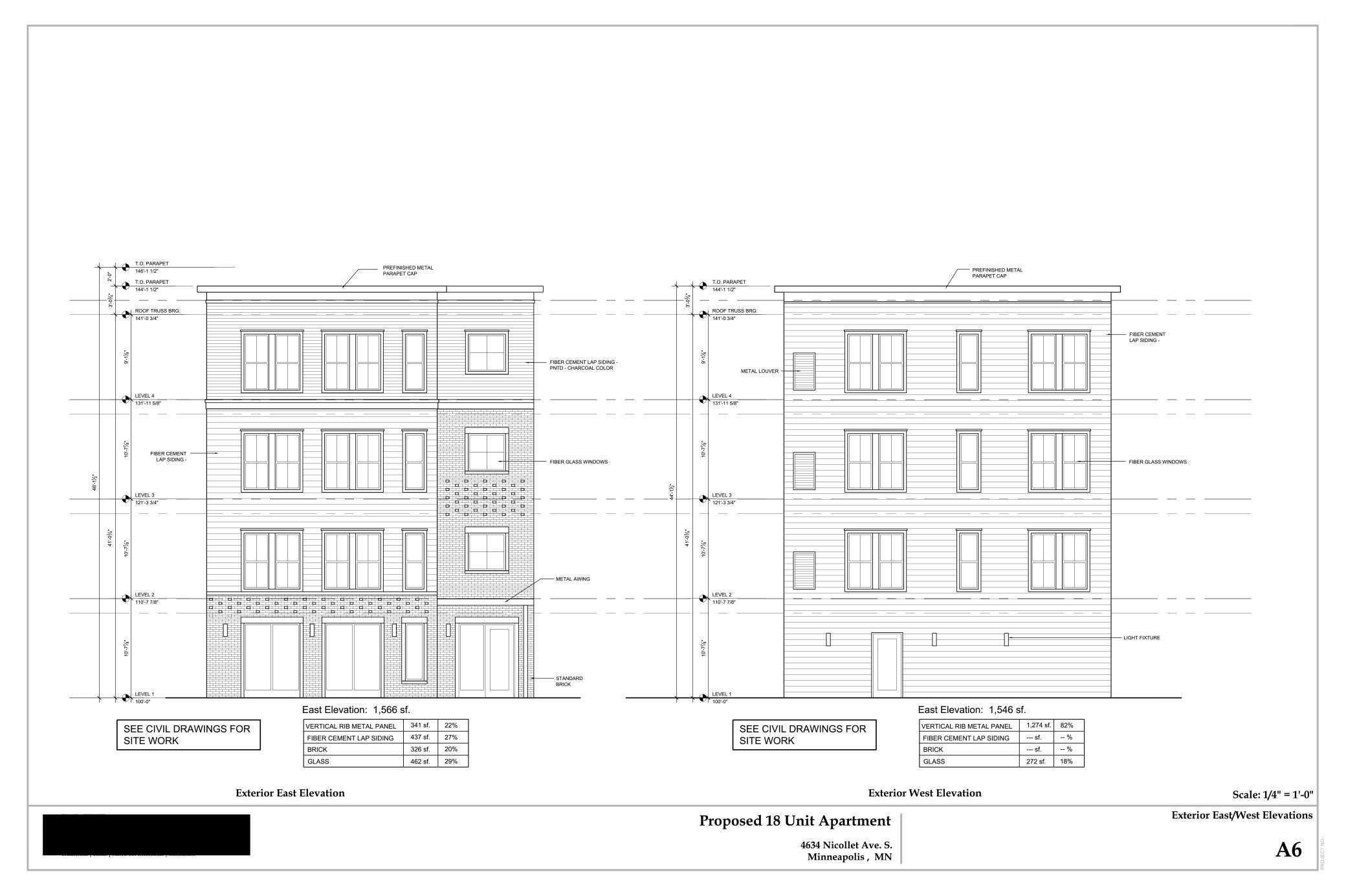18-unit boutique apartment proposed concept front elevation
