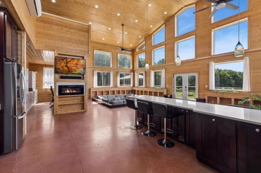 Ask your guests if they'd like another sunken living room cocktail.