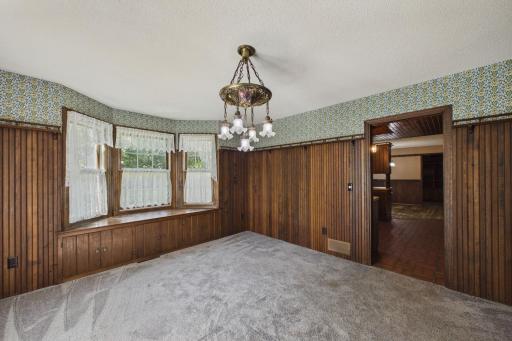 Formal dining room with access to kitchen