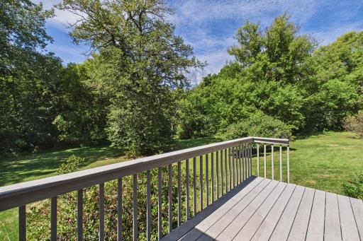 Deck for grilling and accessing the back yard