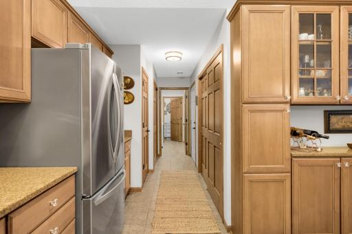 Hallway to laundry and garage. Fantastic storage!