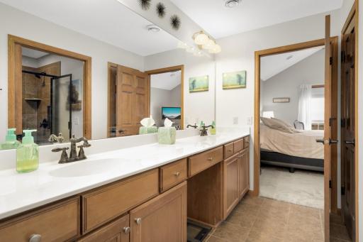 Separate water closet with walk-in shower