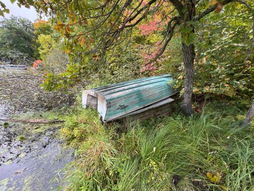 The owner is leaving behind this fishing boat