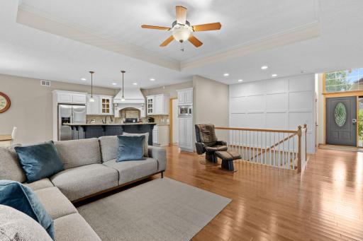 High ceilings with custom design & comfortable fans